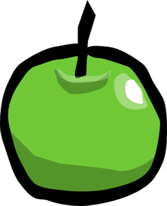 Green Cartoon Apple Clip Art